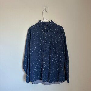 Topman Blue Long Sleeve Shirt (XL)